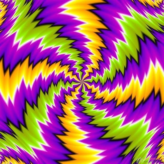 Optical Illusions That Will Make Your Brain Hurt Andrey Korshenkov Spinning Colors Illusion - Milao Haath