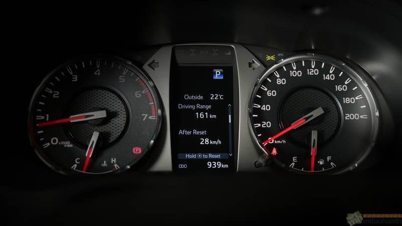 The speedometers will need an occasional glance in this Hilux.