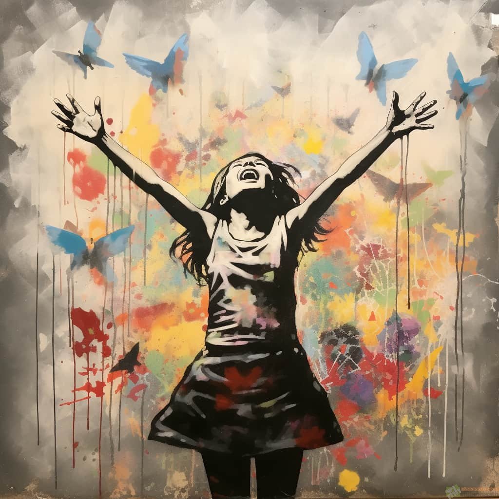 A visually stunning depiction of a Facebook bio radiating cool, unique, and stylish vibes for a happy and joyous life in 2024.